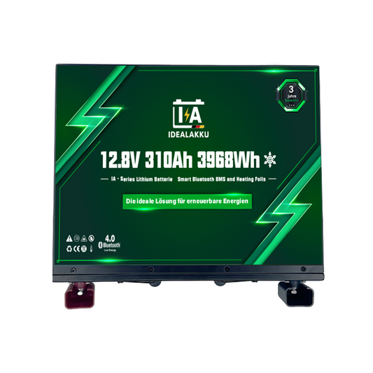 Idealakku IA-12-310H LiFePO4 Batterie 12.8 V 310 Ah mit Bluetooth & Smart BMS mit Heizung