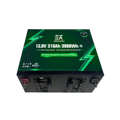Idealakku IA-12-310H LiFePO4 Batterie 12.8 V 310 Ah mit Bluetooth & Smart BMS mit Heizung