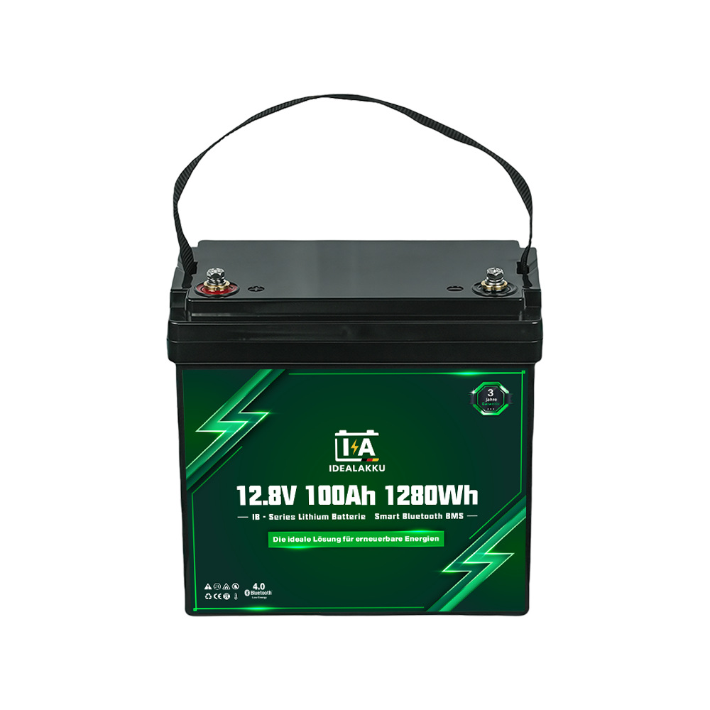 Idealakku IB-12-100-MINI LiFePO4 Batterie 12.8 V 100 Ah mit Bluetooth & Smart BMS