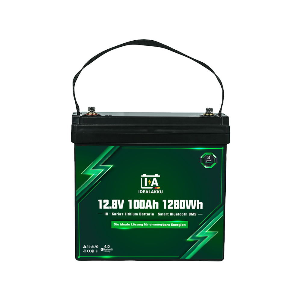 Idealakku IB-12-100-MINI LiFePO4 Batterie 12.8 V 100 Ah mit Bluetooth & Smart BMS
