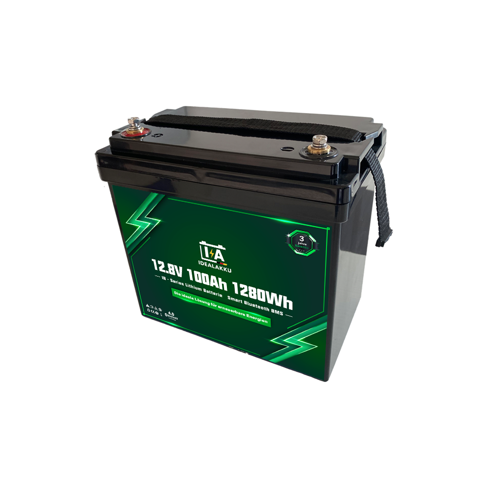 Idealakku IB-12-100-MINI LiFePO4 Batterie 12.8 V 100 Ah mit Bluetooth & Smart BMS