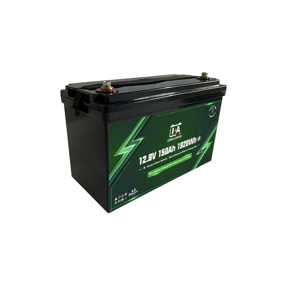 Idealakku IB-12-150H LiFePO4 Batterie 12.8 V 150 Ah mit Bluetooth & Smart BMS mit Heizung