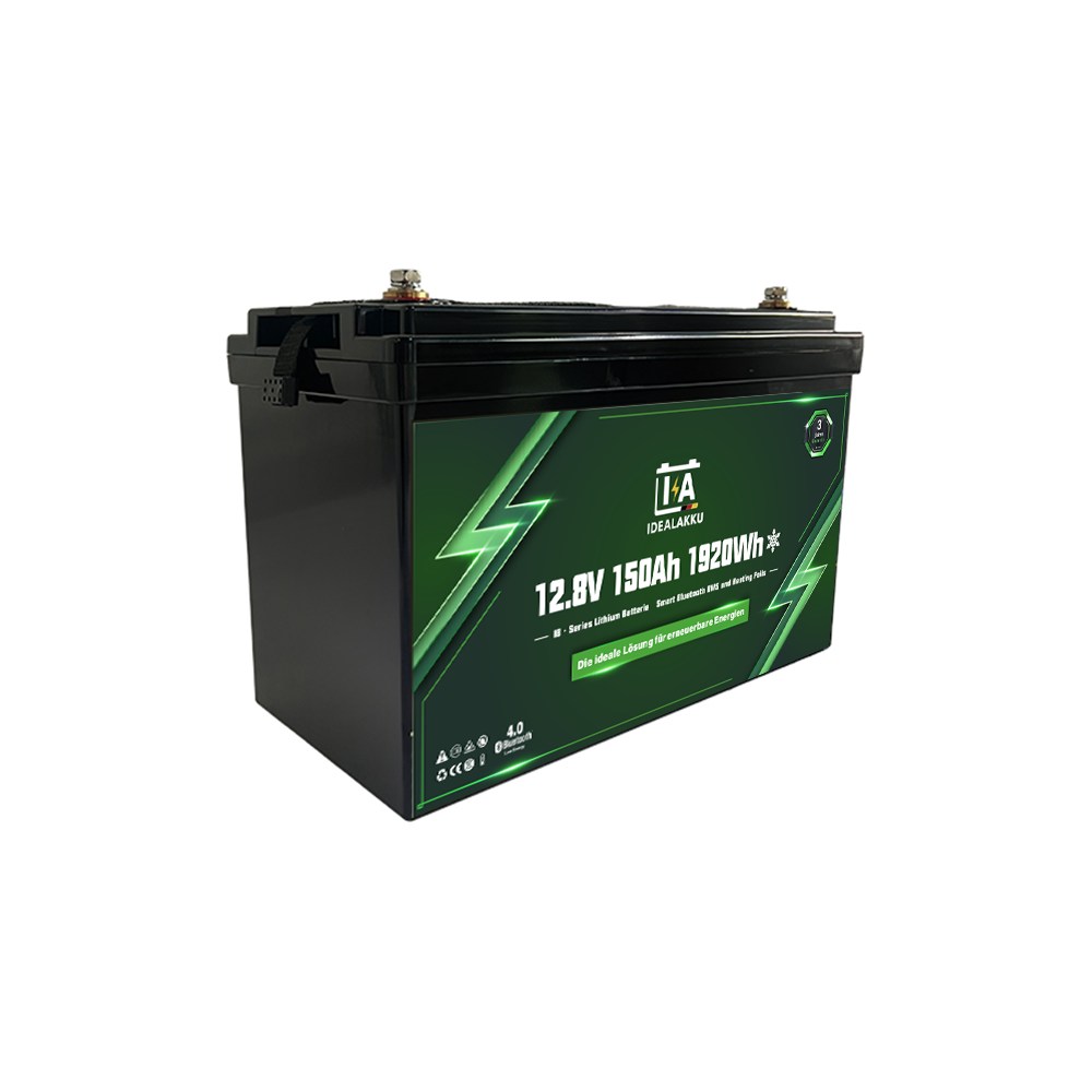 Idealakku IB-12-150H LiFePO4 Batterie 12.8 V 150 Ah mit Bluetooth & Smart BMS mit Heizung