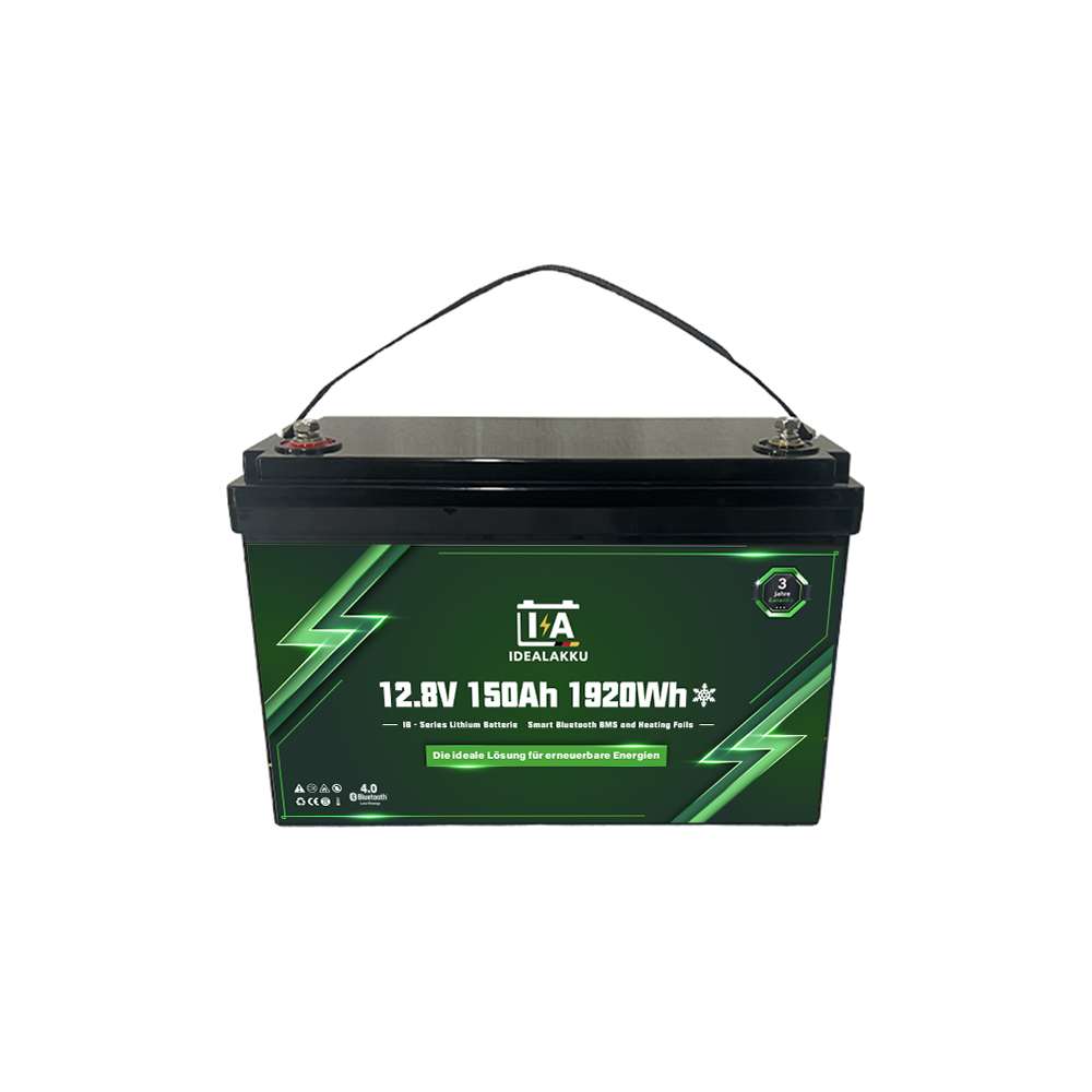 Idealakku IB-12-150H LiFePO4 Batterie 12.8 V 150 Ah mit Bluetooth & Smart BMS mit Heizung