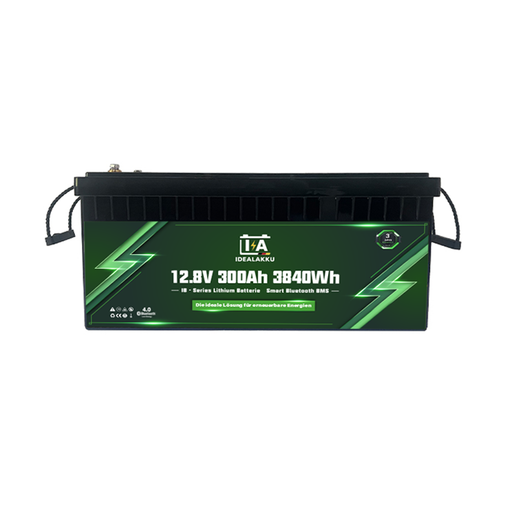 Idealakku IB-12-300 LiFePO4 Batterie 12.8 V 300 Ah mit Bluetooth & Smart BMS