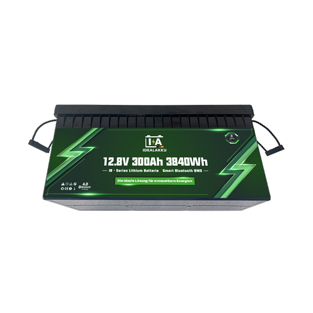 Idealakku IB-12-300 LiFePO4 Batterie 12.8 V 300 Ah mit Bluetooth & Smart BMS