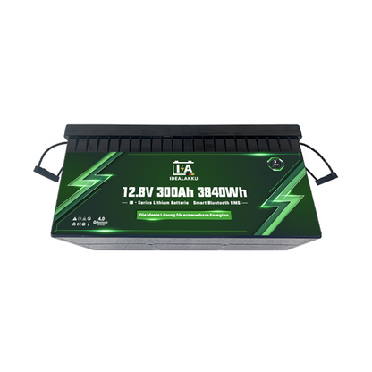 Idealakku IB-12-300 LiFePO4 Batterie 12.8 V 300 Ah mit Bluetooth & Smart BMS