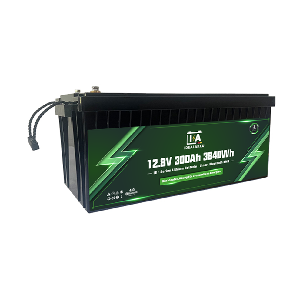 Idealakku IB-12-300 LiFePO4 Batterie 12.8 V 300 Ah mit Bluetooth & Smart BMS