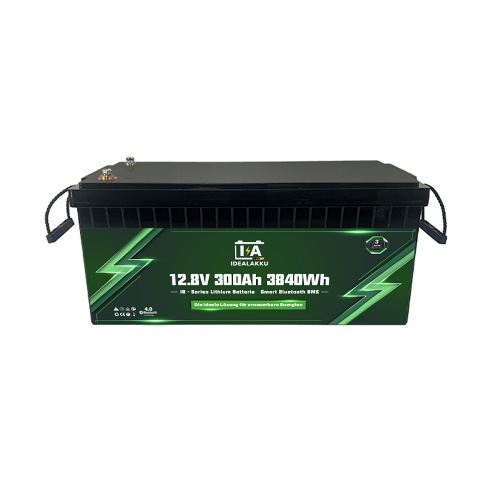 Idealakku IB-12-300 LiFePO4 Batterie 12.8 V 300 Ah mit Bluetooth & Smart BMS