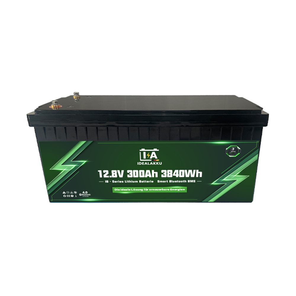 Idealakku IB-12-300 LiFePO4 Batterie 12.8 V 300 Ah mit Bluetooth & Smart BMS