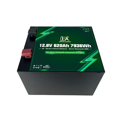 Idealakku IB-12-620 LiFePO4 Batterie 12.8 V 620 Ah mit Bluetooth & Smart BMS
