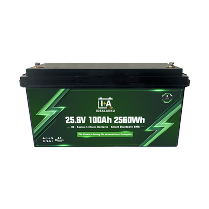 Idealakku IB-24-100H LiFePO4 Batterie 25.6 V 100 Ah mit Bluetooth & Smart BMS mit Heizung