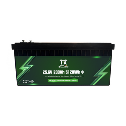 Idealakku IB-24-200 LiFePO4 Batterie 25.6 V 200 Ah mit Bluetooth & Smart BMS
