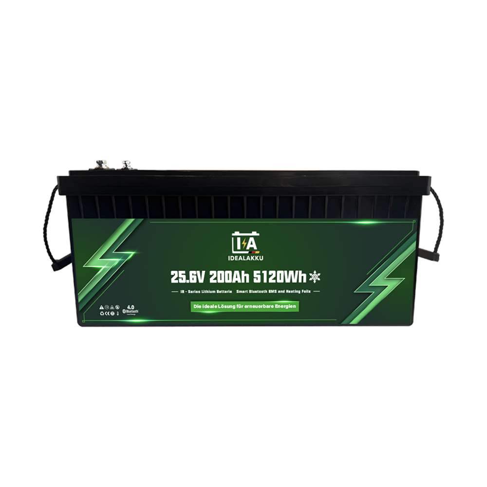 Idealakku IB-24-200H LiFePO4 Batterie 25.6 V 200 Ah mit Bluetooth & Smart BMS mit Heizung