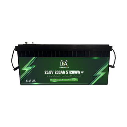 Idealakku IB-24-200H LiFePO4 Batterie 25.6 V 200 Ah mit Bluetooth & Smart BMS mit Heizung