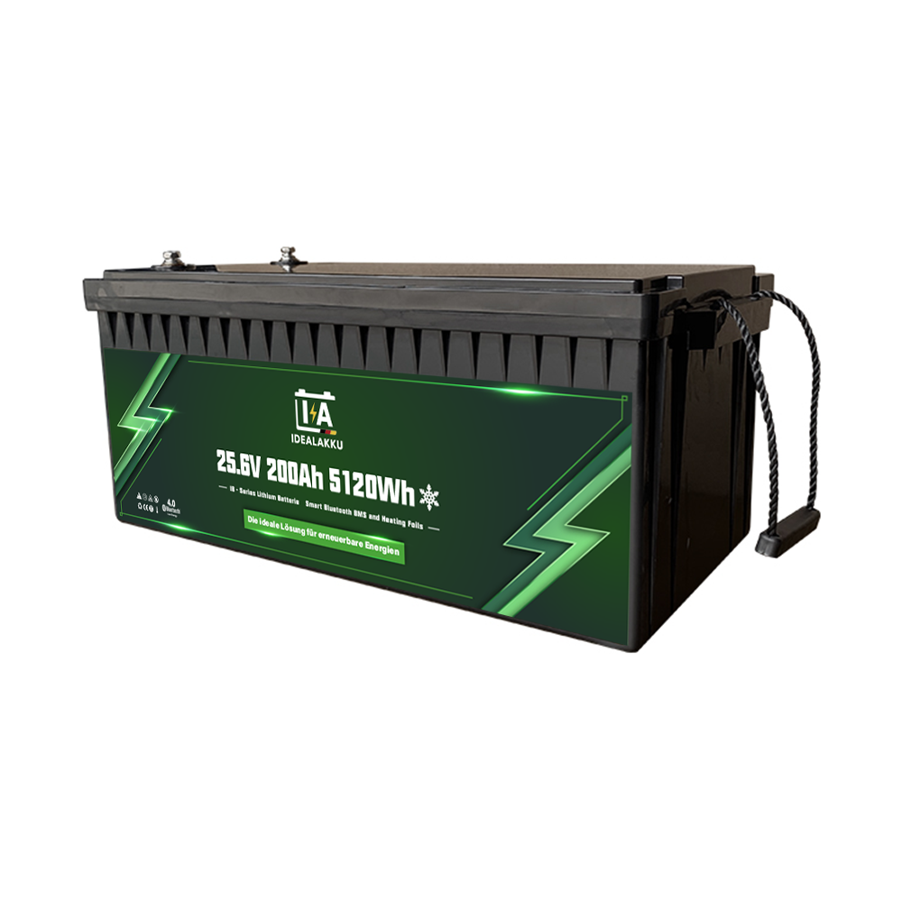 Idealakku IB-24-200 LiFePO4 Batterie 25.6 V 200 Ah mit Bluetooth & Smart BMS