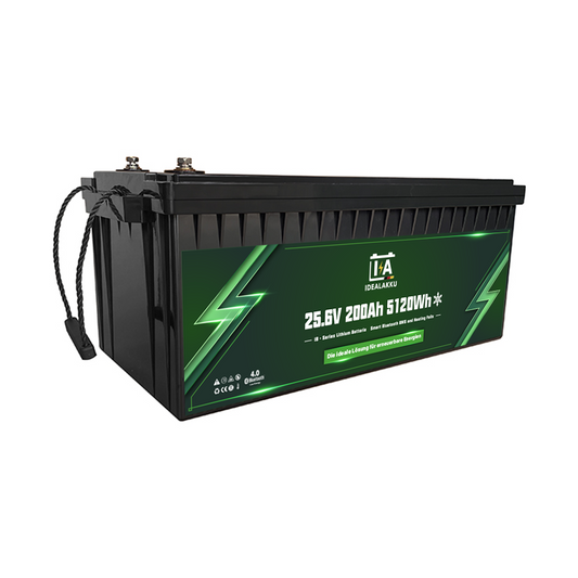 Idealakku IB-24-200 LiFePO4 Batterie 25.6 V 200 Ah mit Bluetooth & Smart BMS