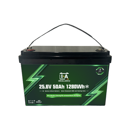 Idealakku IB-24-50 LiFePO4 Batterie 25.6 V 50 Ah mit Bluetooth & Smart BMS