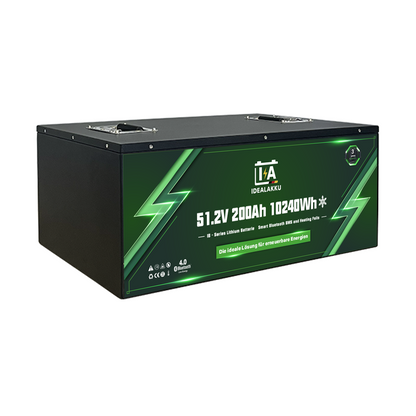 Idealakku IB-48-200H LiFePO4 Batterie 51.2 V 200 Ah mit Bluetooth & Smart BMS mit Heizung