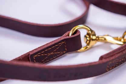 foryou® Echt Leder Hundeleine mit Halsung - Ihre Führleine in Premium Qualität - Made in Germany