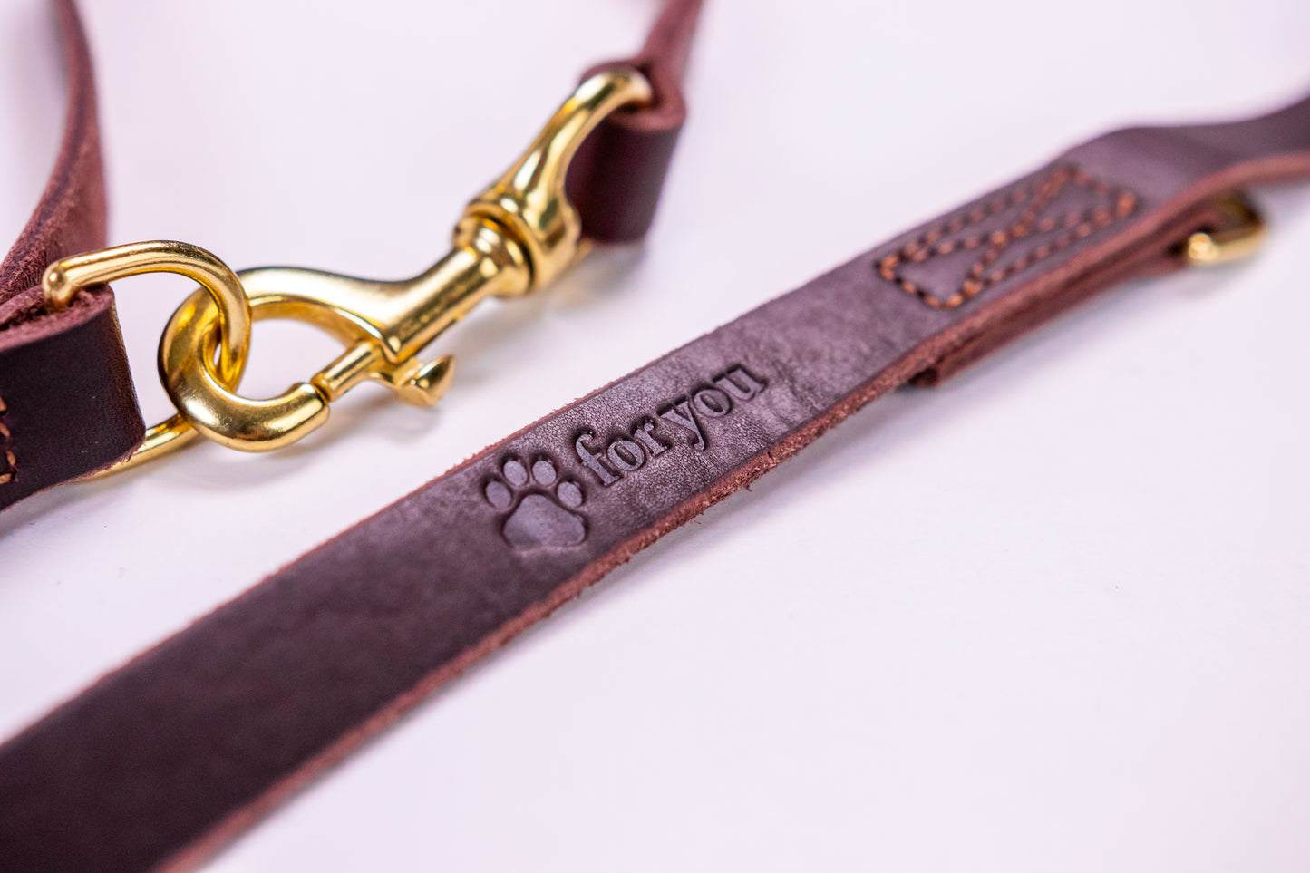 foryou® Echt Leder Hundeleine mit Halsung - Ihre Führleine in Premium Qualität - Made in Germany