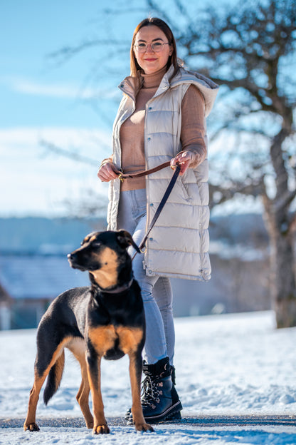 foryou® Echt Leder Hundeleine mit Halsung - Ihre Führleine in Premium Qualität - Made in Germany
