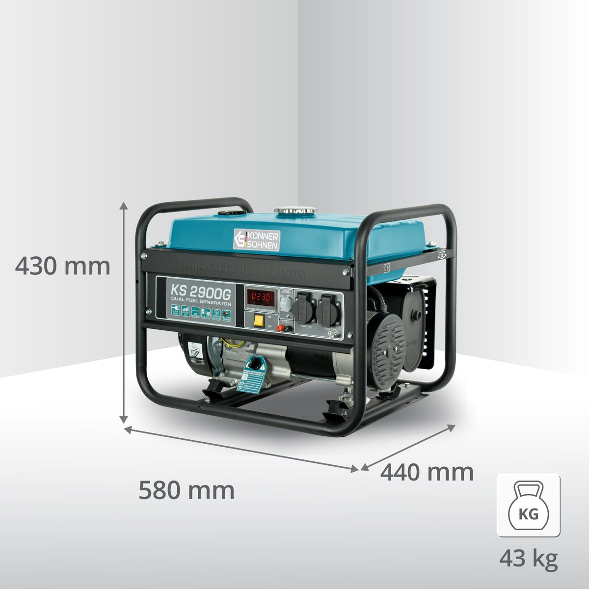 LPG/Benzin-Generator "Könner & Söhnen" KS 2900G – Ansicht 4