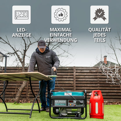 LPG/Benzin-Generator "Könner & Söhnen" KS 2900G – Ansicht 7