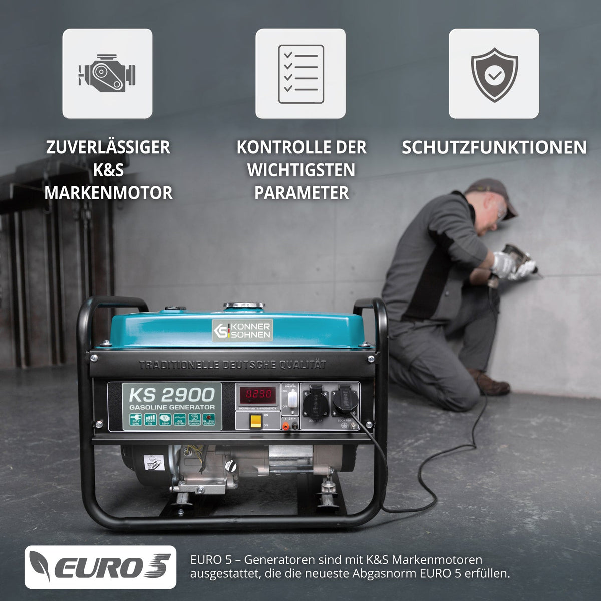 Benzin-Generator "Könner & Söhnen" KS 2900 – Ansicht 5