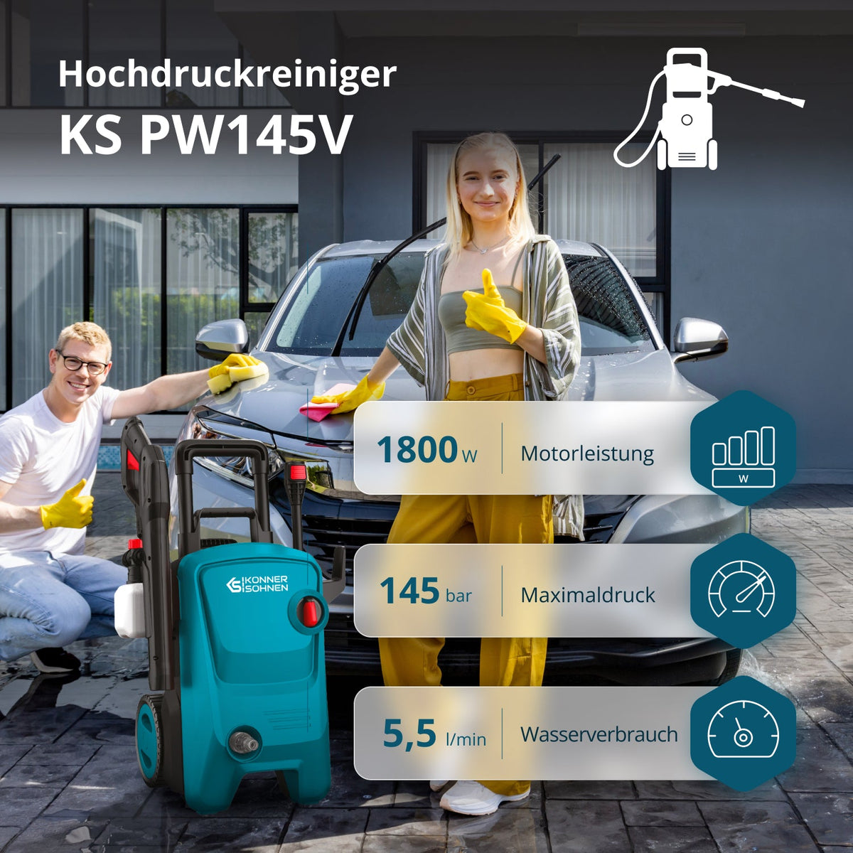 Hochdruckreiniger KS PW145V – Ansicht 2