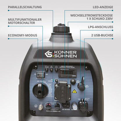 LPG/Benzin-Inverter-Generator KS 2100iG S – Ansicht 3