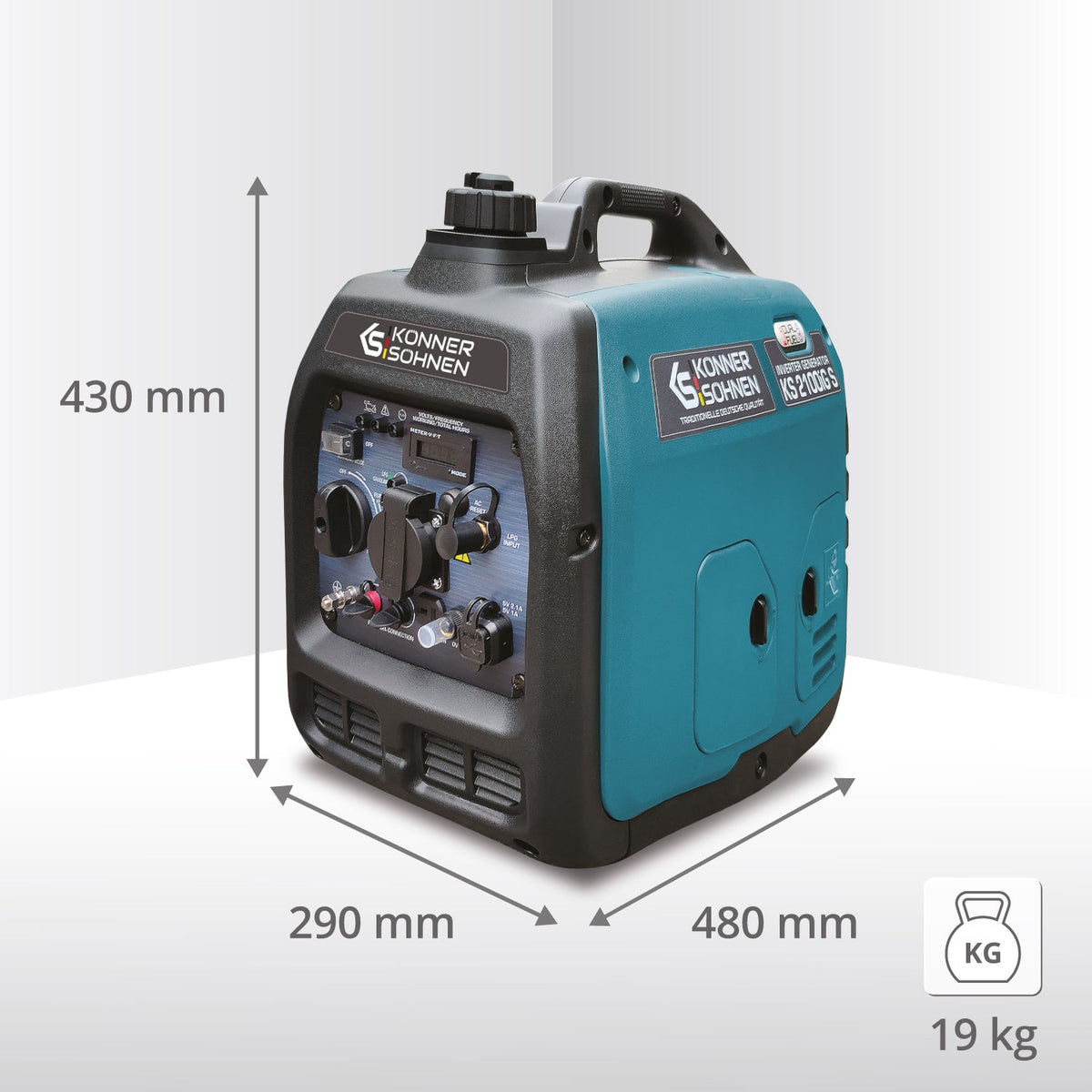 LPG/Benzin-Inverter-Generator KS 2100iG S – Ansicht 4