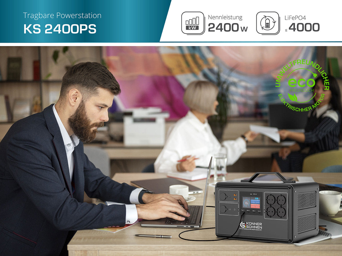 Tragbare Powerstation KS 2400PS – Ansicht 2