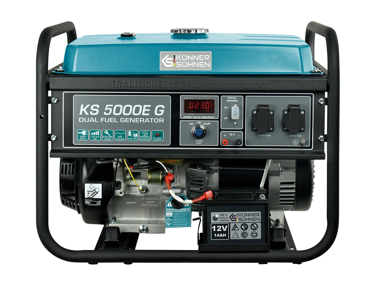 LPG/Benzin-Generator "Könner & Söhnen" KS 5000E G – Ansicht 2