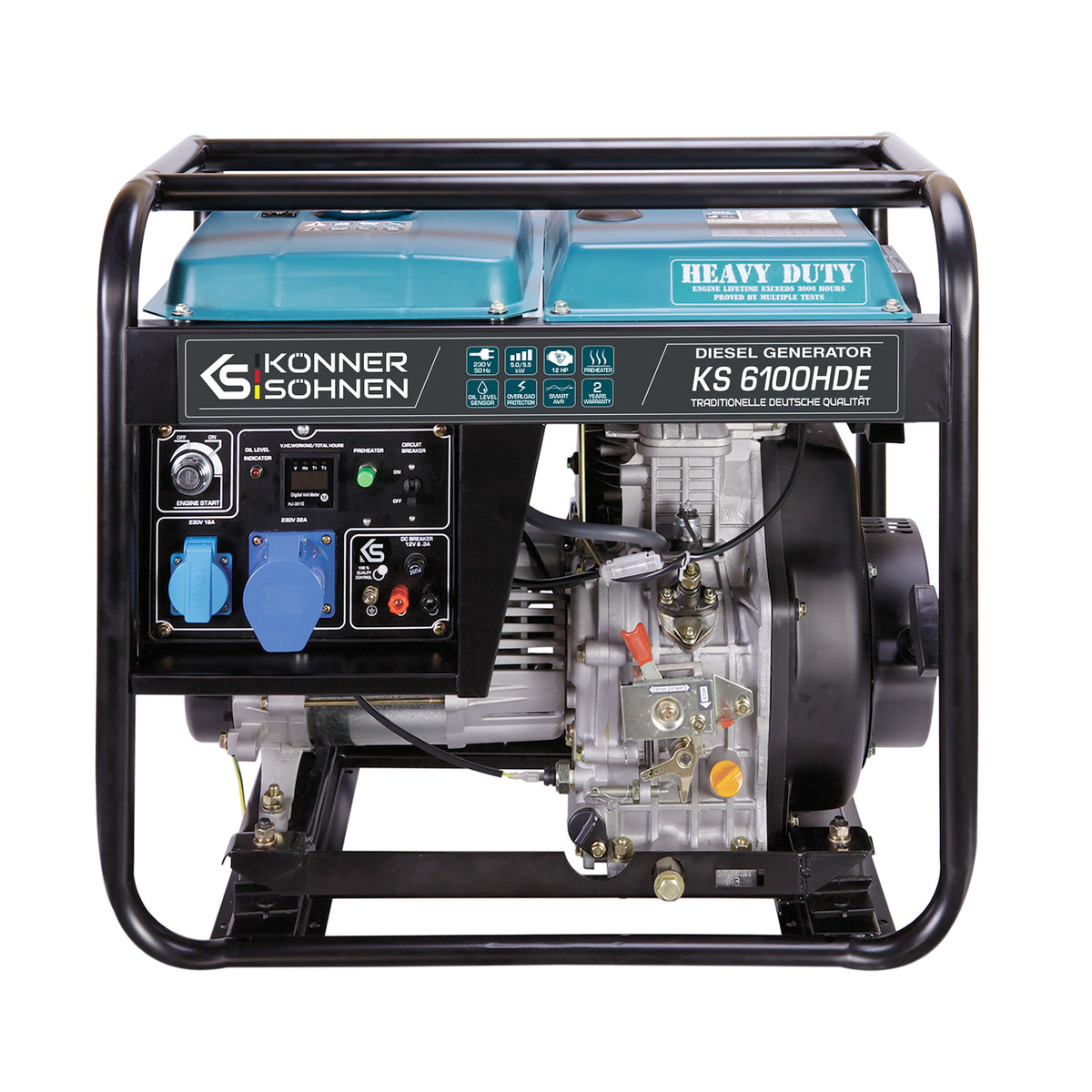 Diesel-Generator "Könner & Söhnen" KS 6100HDE (EURO V) – KS 6100HDE