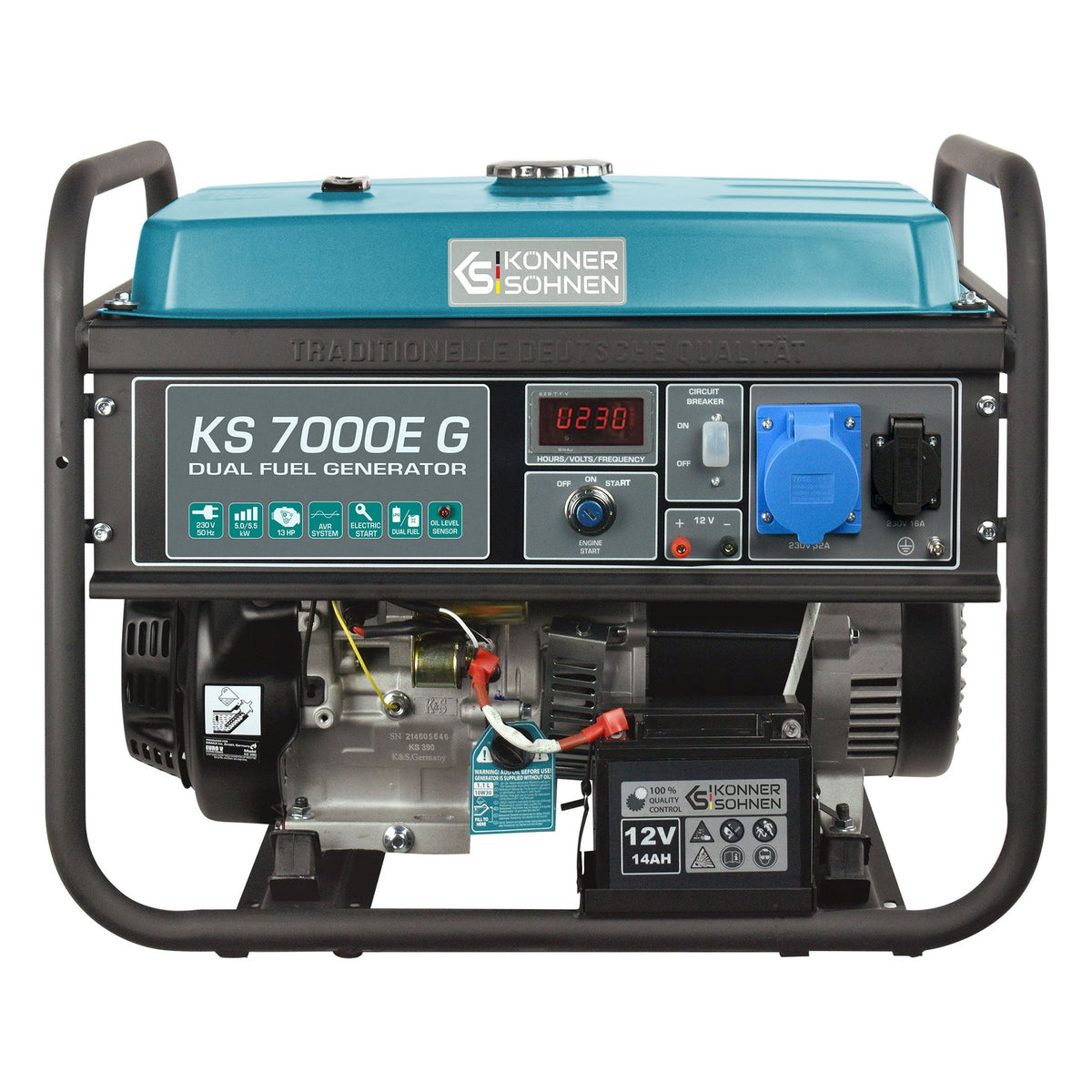 LPG/Benzin-Generator "Könner & Söhnen" KS 7000E G – Ansicht 12