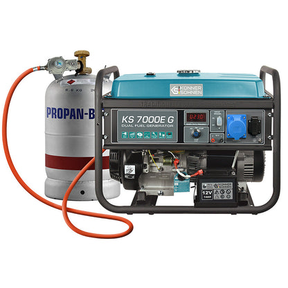 LPG/Benzin-Generator "Könner & Söhnen" KS 7000E G – KS 7000E G