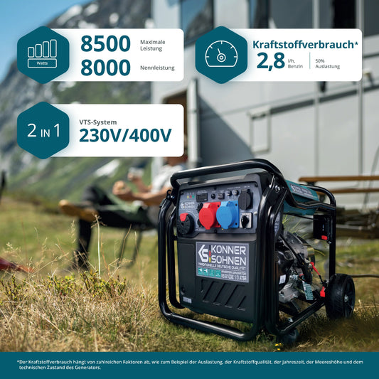 Inverter-Stromerzeuger KS 8100iE 1/3 ATSR – Ansicht 2
