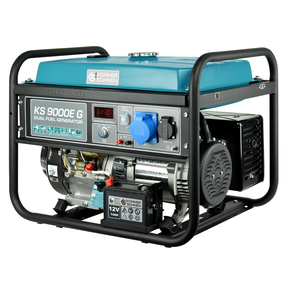 LPG/Benzin-Generator "Könner & Söhnen" KS 9000E G – Ansicht 3