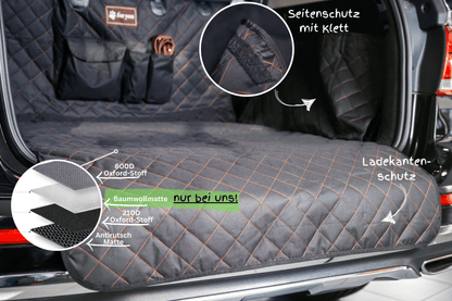 foryou® Auto Kofferraumschoner inkl. Hunde Kühldecke - Wasserabweisend und Kratzfest - Premium Qualität - universal