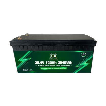 Idealakku IB-36-100 LiFePO4 Batterie 38.4 V 100 Ah mit Bluetooth & Smart BMS