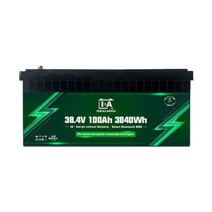 Idealakku IB-36-100 LiFePO4 Batterie 38.4 V 100 Ah mit Bluetooth & Smart BMS