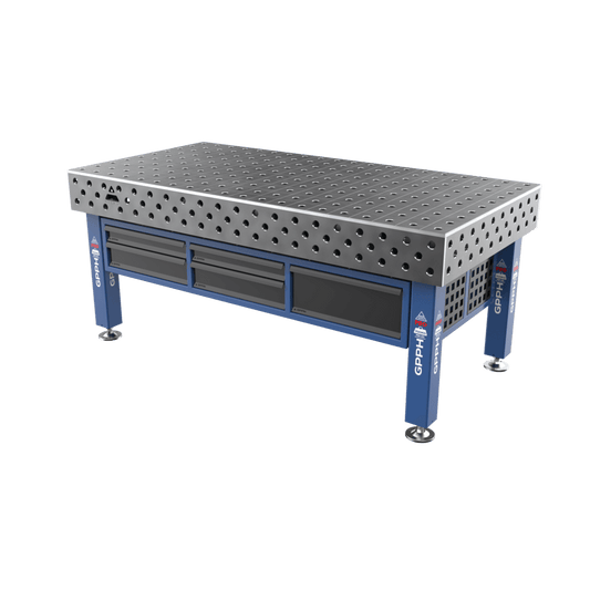 Schubladensatz für Schweißtisch 2000×1000 mm Seria PLUS INOX (12mm)