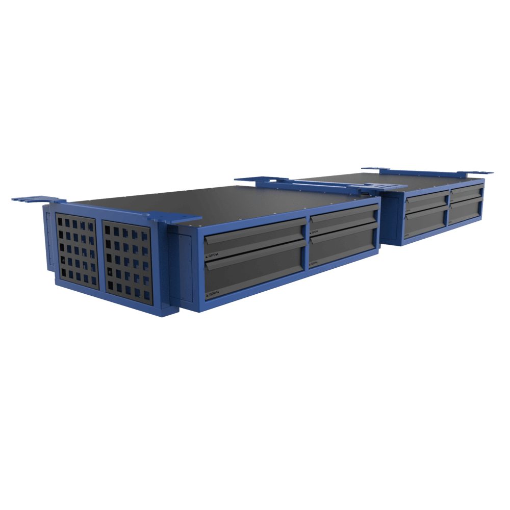 Schubladensatz für Schweißtisch 3000×1480 mm Seria PLUS INOX (12mm)