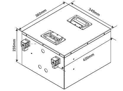 Idealakku IB-48-100H LiFePO4 Batterie 51.2 V 100 Ah mit Bluetooth & Smart BMS mit Heizung