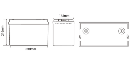 Idealakku IB-24-50H LiFePO4 Batterie 25.6 V 50 Ah mit Bluetooth & Smart BMS mit Heizung