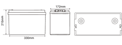 Idealakku IB-24-50 LiFePO4 Batterie 25.6 V 50 Ah mit Bluetooth & Smart BMS