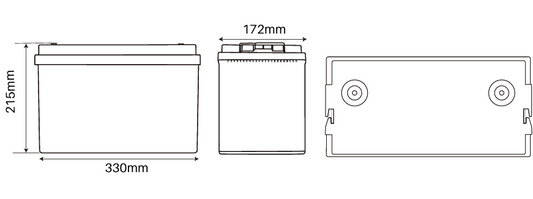 Idealakku IB-24-50 LiFePO4 Batterie 25.6 V 50 Ah mit Bluetooth & Smart BMS