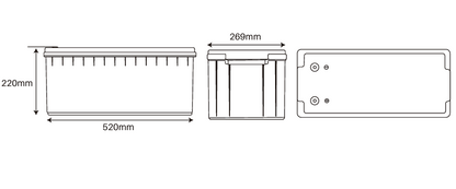 Idealakku IB-24-200 LiFePO4 Batterie 25.6 V 200 Ah mit Bluetooth & Smart BMS