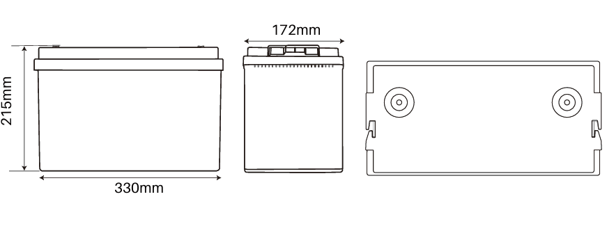 Idealakku IB-24-100H LiFePO4 Batterie 25.6 V 100 Ah mit Bluetooth & Smart BMS mit Heizung